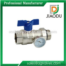 Popular best sell brass ball valve with thermometer